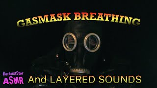 *ASMR* Gasmask breathing and layered sounds