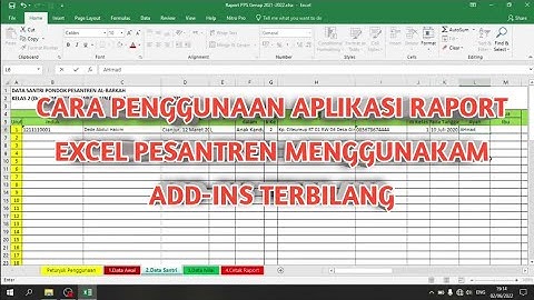 Cara Menggunakan Aplikasi Rapor Excel Pesantren Genap 2022 | Parian Channel