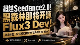 超越Seedance2.0!黑森林即将开源Flux3 Dev!范式转变:从多模态拼接到世界模型Self-Flow方法,真正的音画同步,最长20秒,早期权重访