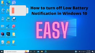 How to turn off low battery notification in WINDOWS 10| EASY! screenshot 3