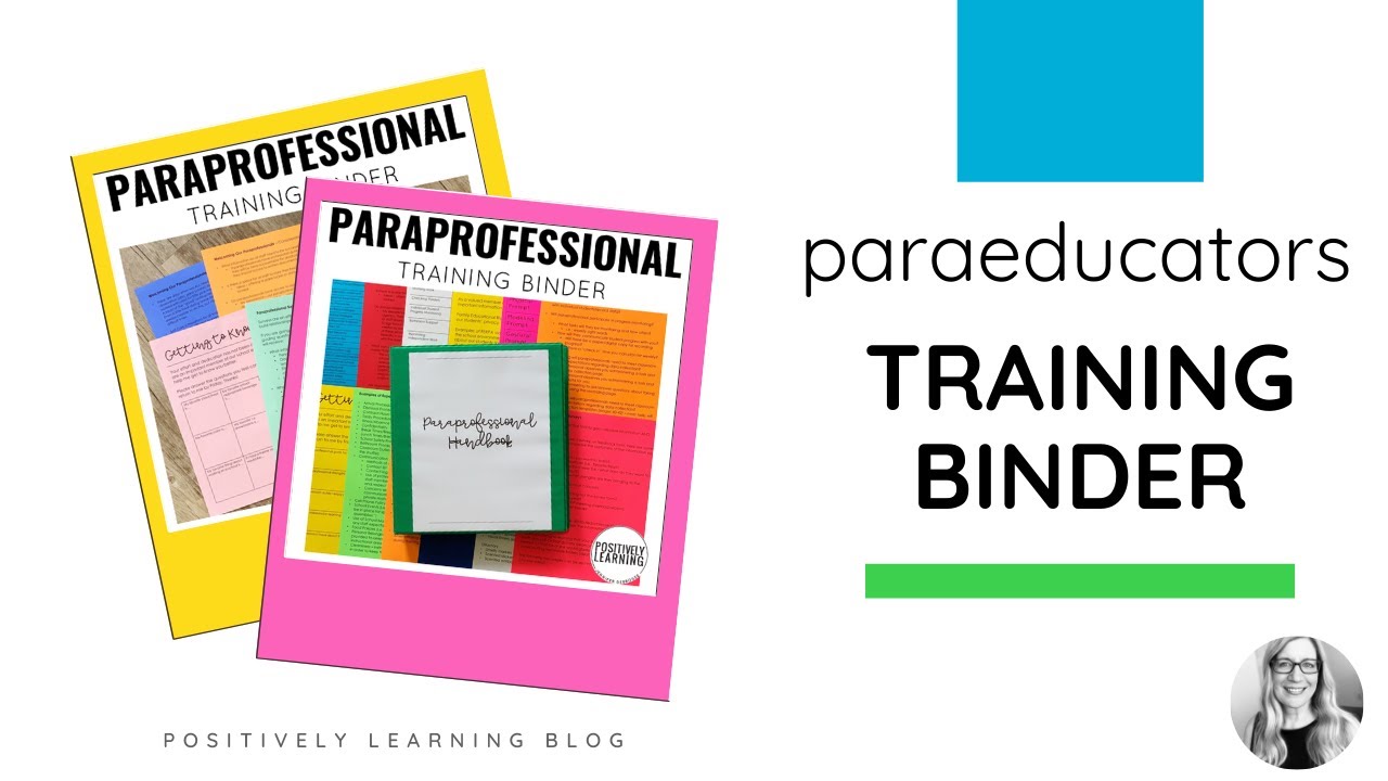 Paraprofessional Training Binder YouTube Paraprofessional Training Binder YouTube