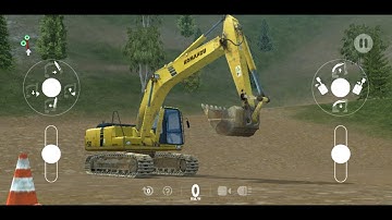 excavator besar & dump truck - heavy machine & mining simulator - excavator android gameplay