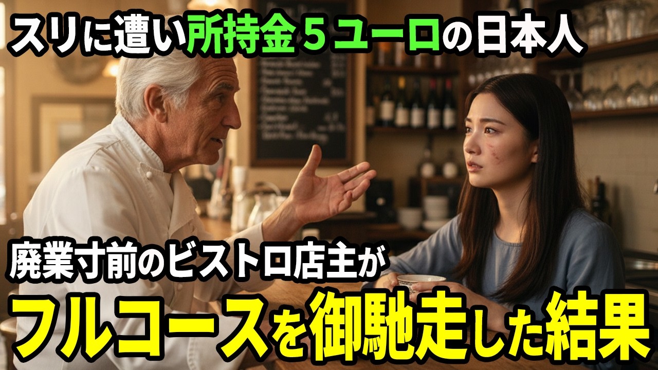 「5ユーロでサラダだけでも…」パリの廃業寸前ビストロにスリに遭った日本人女性が来店→フルコース料理を御馳走した結果…【感動する話】