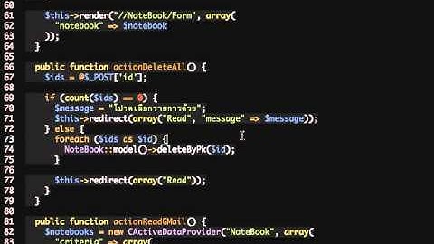 Yii Basic ตอน 30 validate delete all - JavaThailand.com