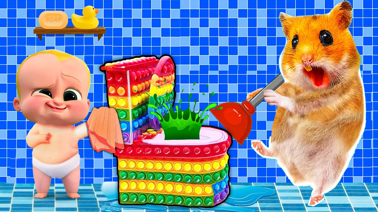 What Happened to Hamster's Stomach, Did He Fart! | Mini Hamster Land 🐹💨