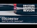 Swatches nuevos Colorstay Matte Lite Crayon de Revlon