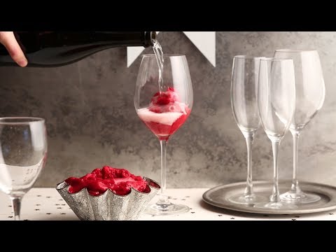 raspberry-sorbet-champagne-cocktail