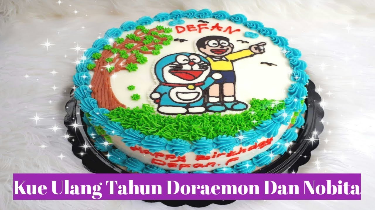 Cara Membuat Kue Ulang Tahun Doraemon Youtube