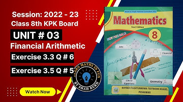 Class 8th maths exercise 3.3 Q 6 And exercise 3.5 Q 5 Chapter 3 Financial Arithmetic