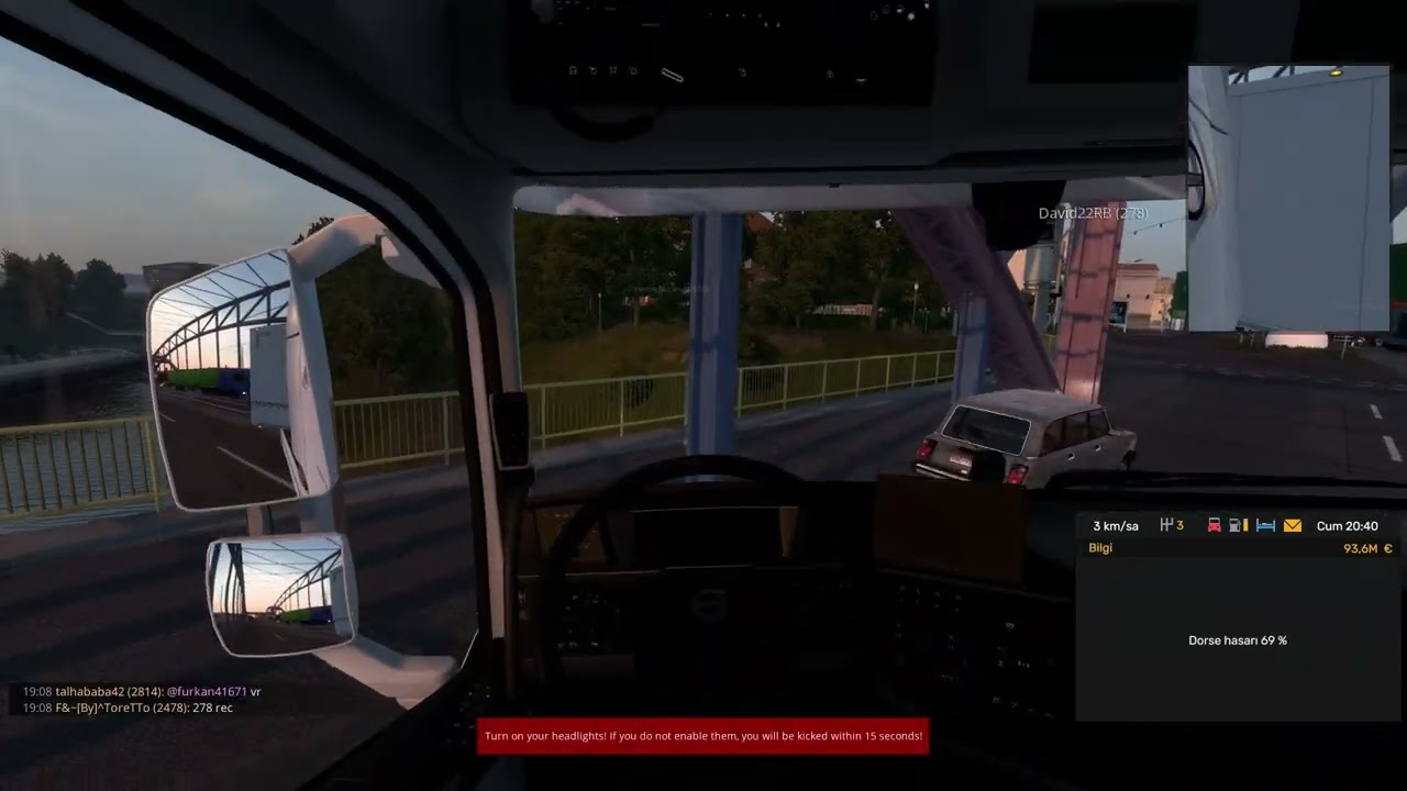 ETS 2 SİM 1 RECKLESS DRİVİNG AND WRONG WAY !!!