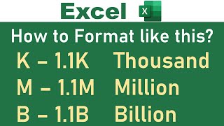 Format Number in Thousand (K) Million (M) Billion (B) | Excel screenshot 5