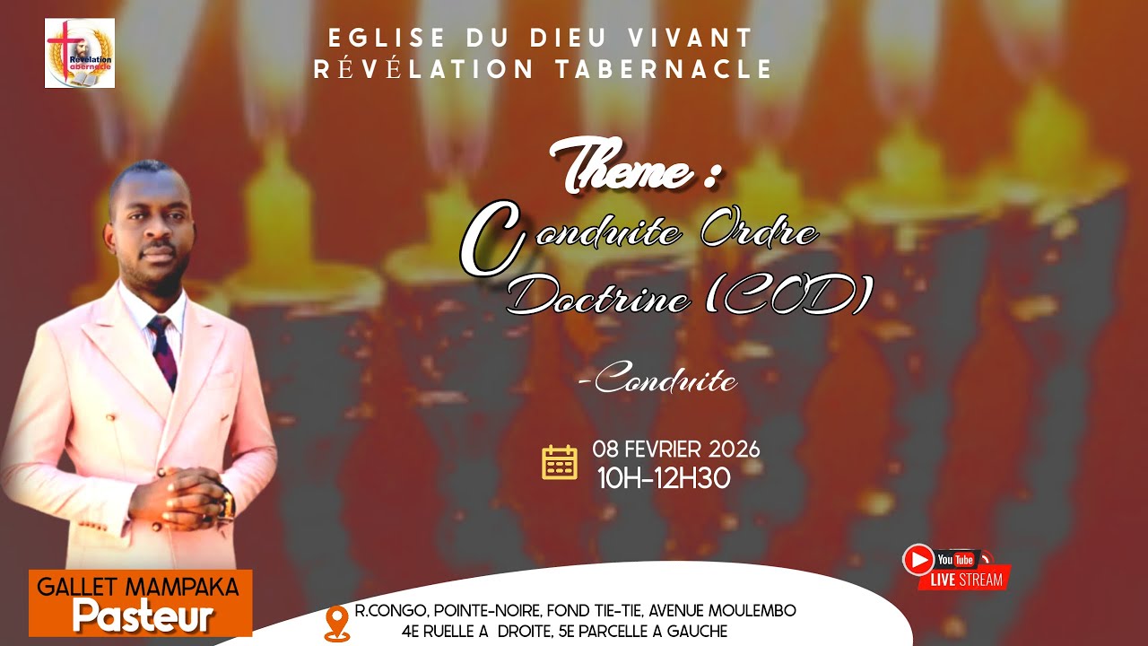 CONDUITE ORDRE ET DOCTRINE | Pasteur GALLET MAMPAKA