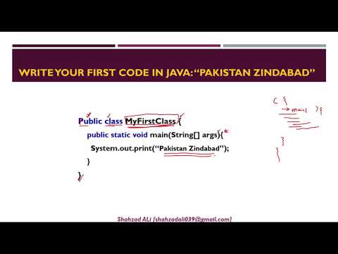 Java Lab# 02.1 - Writing First Code in JAVA by Shahzad Ali