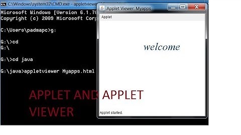 java applet and appletviewer