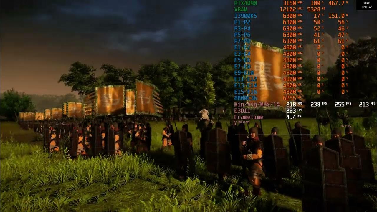 Total War THREE KINGDOMS_Benchmarks QHD & Ultra 13900KS 6.3Ghz + RTX 4090 + 8800MT CL36