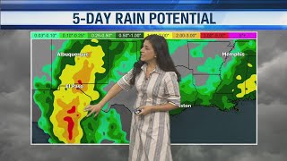 Hot and Humid in Houston with 5-Day rain potential