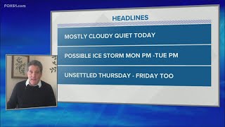 Mostly cloudy and quiet on Sunday