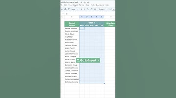 How to create attendance tracker in 10 seconds! #googlesheets #sheets #spreadsheets