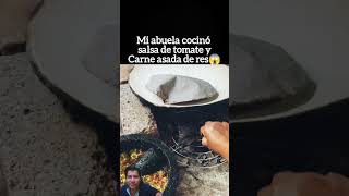 Mi abuela cocinó salsa de tomate y carne asada de res😋