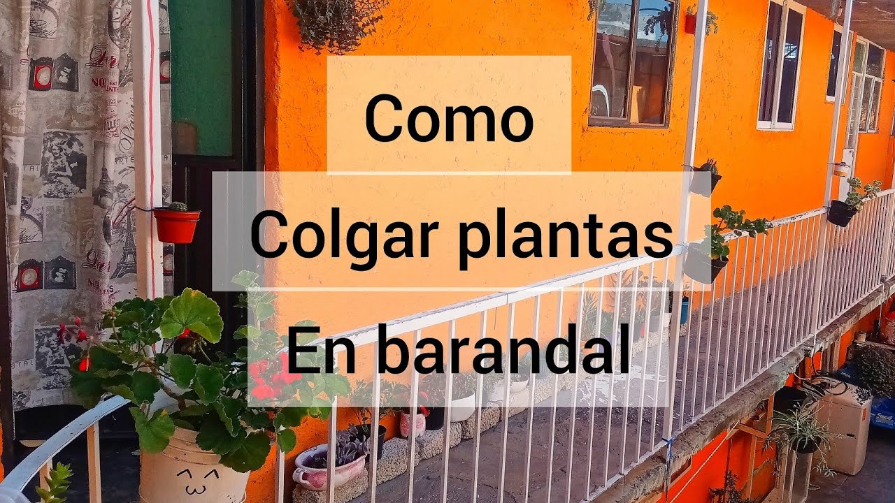 Como colgar en barandal o terraza fácil y económico - YouTube