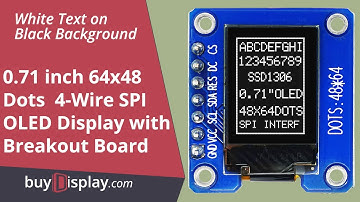 Connect Serial SPI White 0.71" inch OLED Display 48x64 Pixel to Arduino,Raspberry Pi