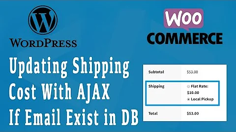 Update shipping costs on checkout using ajax | WooCommerce