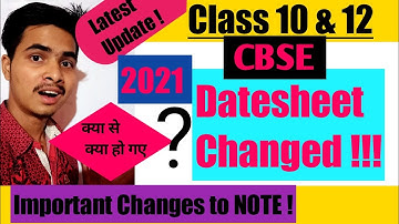 CBSE Datesheet Changed | Revised Datesheet CBSE 2021 |#latestUpdateCbseExam