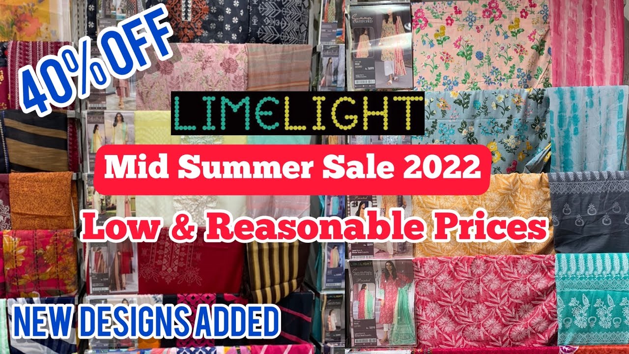 Limelight 40% Off Mid Summer Sale 2022||New Summer Collection On Low Prices Rs:999 