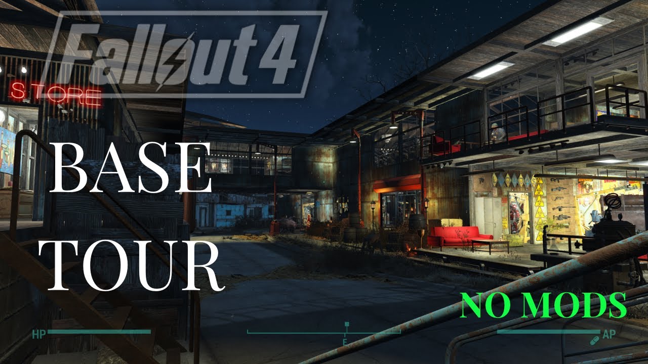 Fallout 4 Base Console Fallout 4 base tour (per build) No mods and on console - YouTube