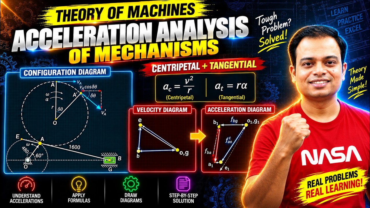 Acceleration Analysis of Mechanisms || Centripetal & Tangential ...