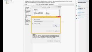 How to set up user account info to app pool in iis