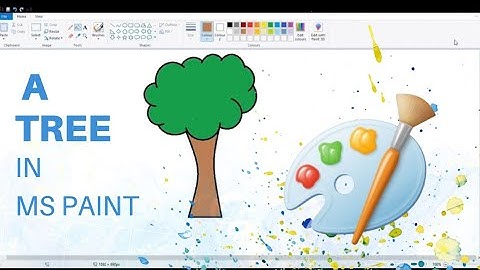 How to make a tree on MS paint 🌴 | Easy tutorial for kids | for beginners | #tree #drawing #mspaint