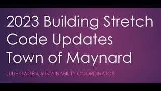 MA DOER Stretch Code Presentation