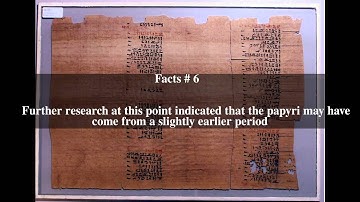 Reisner Papyrus Top # 12 Facts