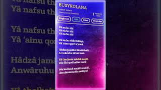EPISOD 02 LIRIK AESTETIC SHOLAWAT BUSYROLANA VERSI ITAENG #relaxing #tiktok #capcut #lirikestetik