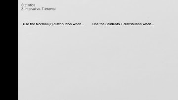 Statistics - Z-Interval versus T-Interval (Part 2)