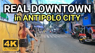 REAL DOWNTOWN WALKING LIFE ACTION STREET in ANTIPOLO CITY PHILIPPINES [4K] 🇵🇭