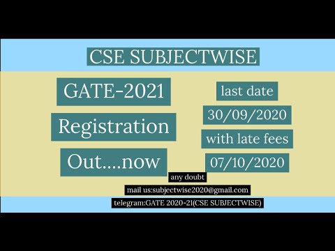 GATE 2021 Registration Start Now...