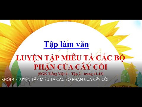 Tlv - khối 4 - luyện tập miêu tả các bộ phận của cây cối