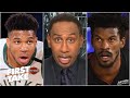 Stephen A. calls out Giannis: ‘Why didn’t you ask to guard’ Jimmy Butler? | First Take