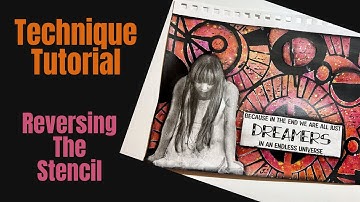ONE STENCIL- TWO GREAT TECHNIQUES -Mixed Media Art Journal Tutorial