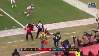 Browns screwed by referees on Rashard Higgins fumble touchback in end zone, Chiefs helmet targeting