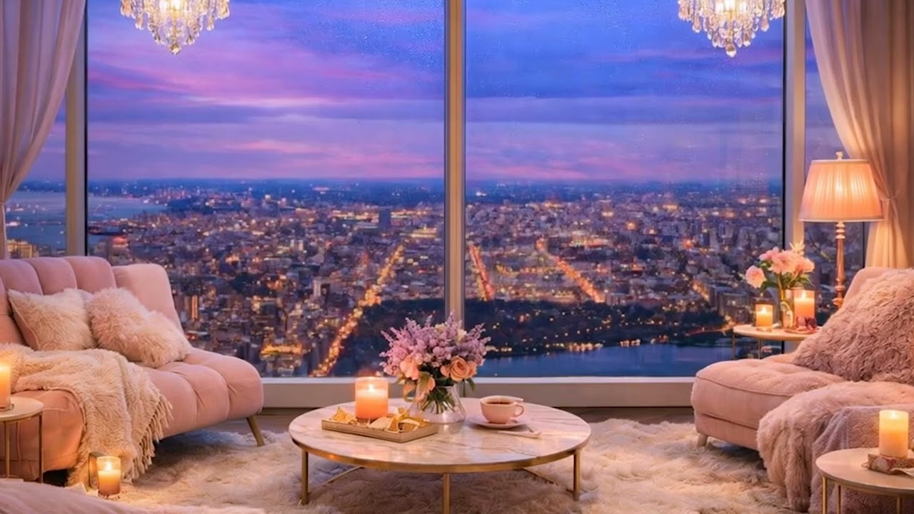 Cozy City Night Penthouse NYC 🌆 Relaxing Bossa Nova Jazz for Study & Work 🌙 Calm Background Music
