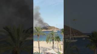 Fire Helicopters Fight Magaluf Blaze