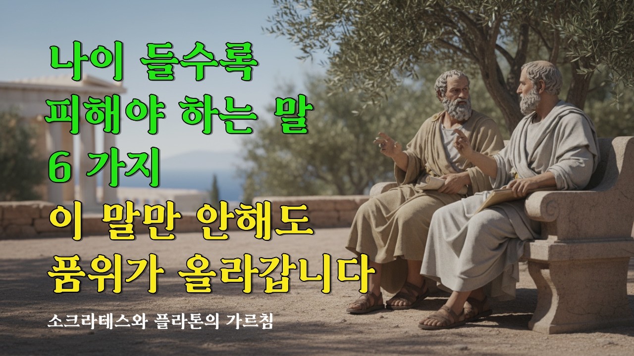 품위 있는 사람은 절대 꺼내지 않는 이야기 6가지 / 소크라테스 / 플라톤철학 / 인간관계명언 / 인간관계철학