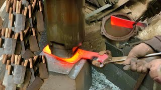 Most Interesting very Big Meat Cleaver knife Forging Process