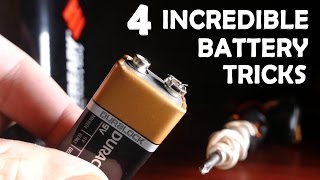 4 Incredible Tricks With Batteries!