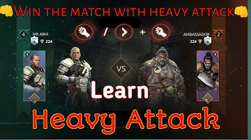 How to learn Heavy attack in shadow fight 4!! New Trick ll Heavy attack ll Gameplay