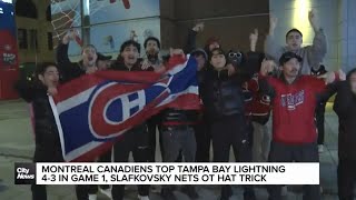 Montreal Canadiens Top Tampa Bay Lightning 4-3 In Game 1 Of The Playoffs