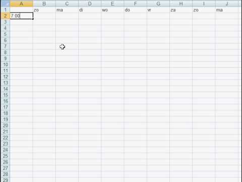 Excel: reeks doorvoeren - YouTube